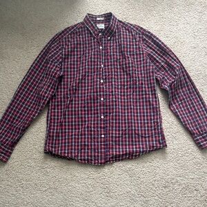 J. Crew Red and Blue Plaid Button-Down Shirt